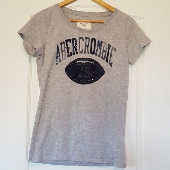3/$20 Abercrombie & Fitch top tee grey cotton - Picture 1 of 5